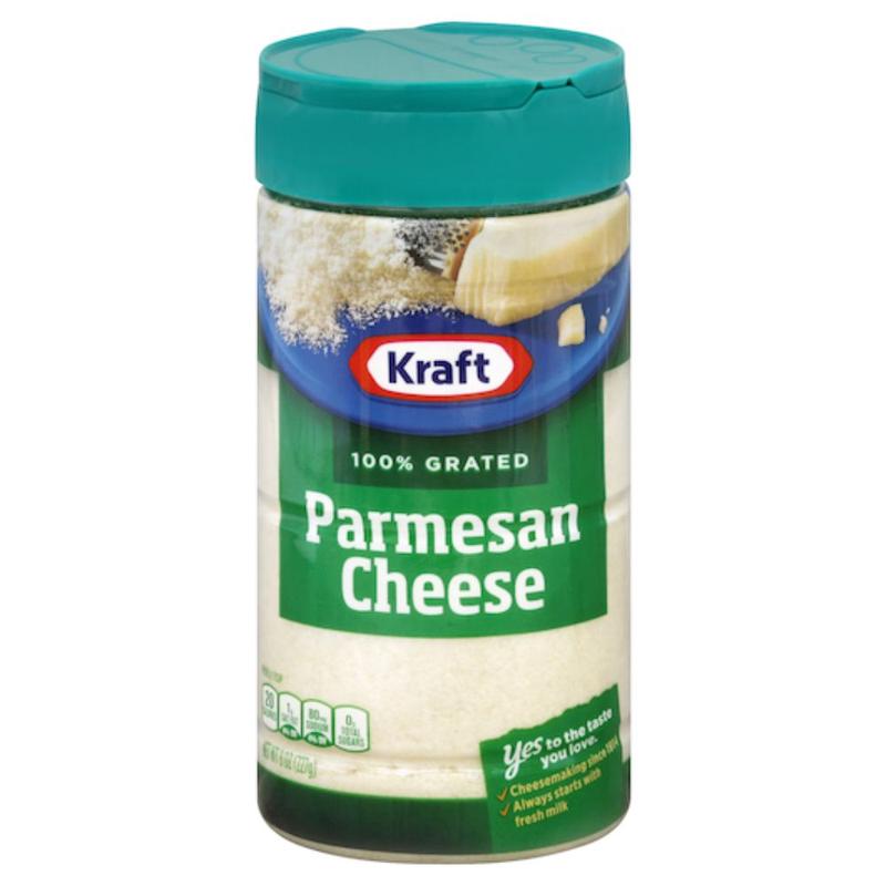 Kraft Grated Parmesan Cheese, 8 Ounces, 12 Per Case