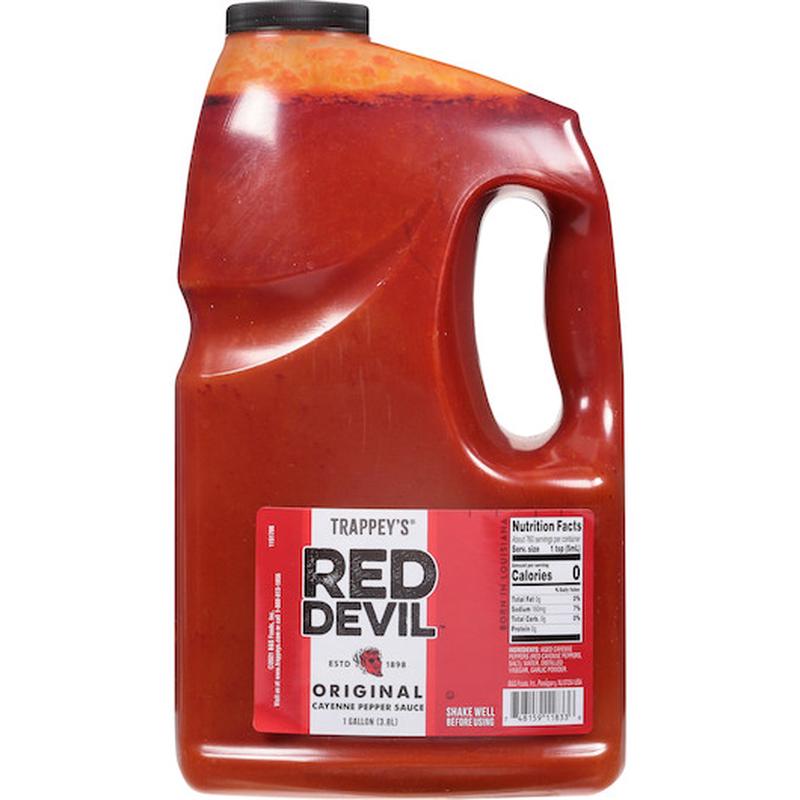 Trappeys Red Devil Original Cayenne Pepper Sauce, 1 Gallon, 4 Per Case