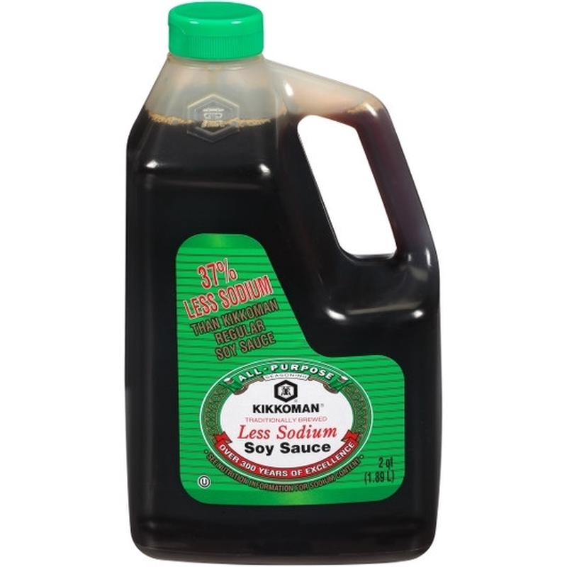 Kikkoman Less Sodium Soy Sauce, .5 Gallon - 6 Per Case