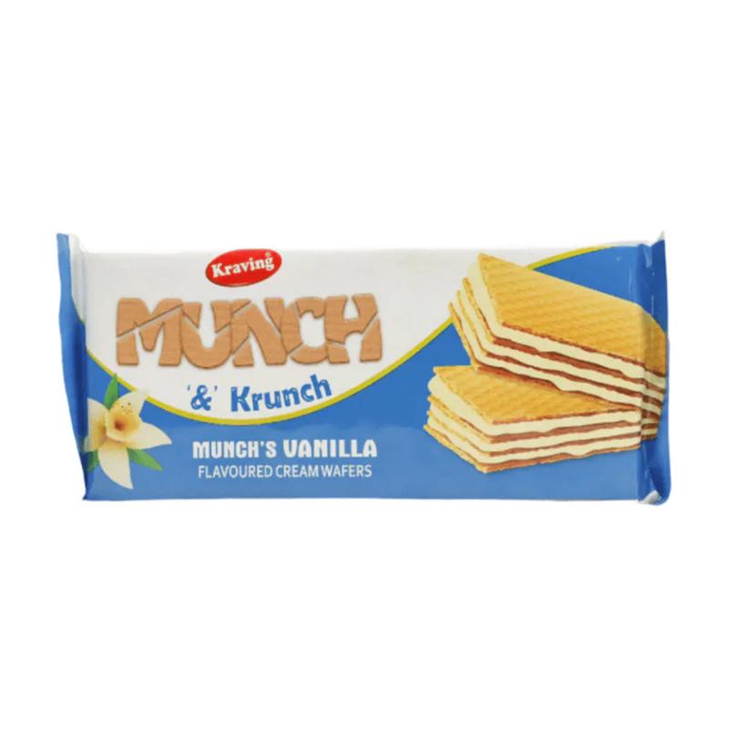 Kraving Munch & Krunch Munch\'s Vanilla Flavoured Cream Wafers 75g