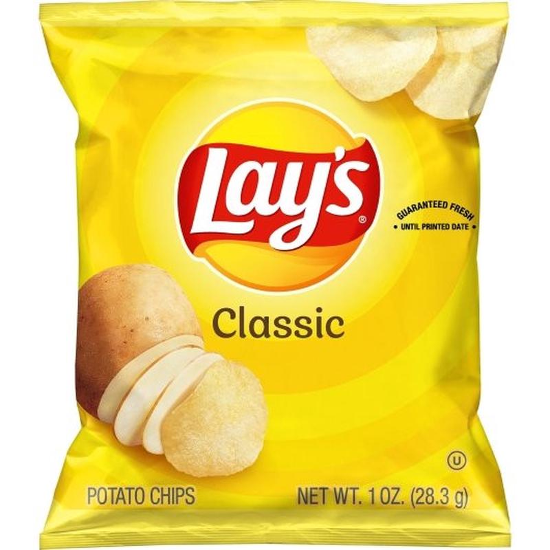 Lays Classic Potato Chips, 1 Ounce, 104 Per Case