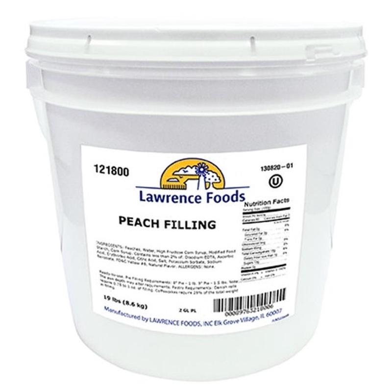 Lawrence Foods Deluxe Peach Filling, 19 Pounds, 1 Per Case