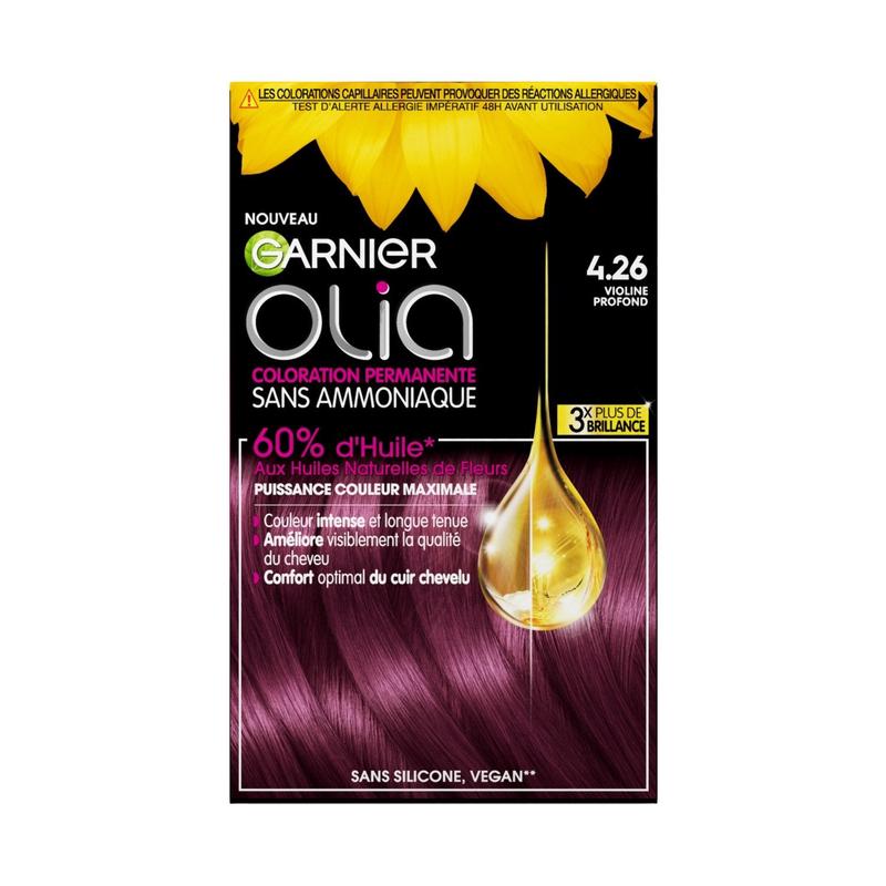 Coloration Permanente Sans Amoniaque 4. 26 Violine Profond Olia GARNIER